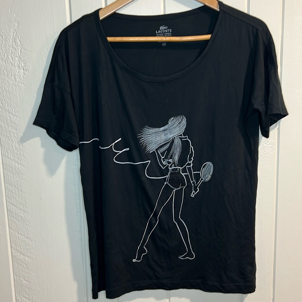 Lacost Black Tennis shirt